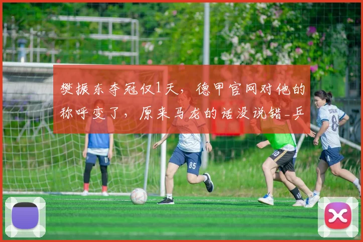 樊振东夺冠仅1天,德甲官网对他的称呼变了,原来马龙的话没说错_乒坛_传承_赛事